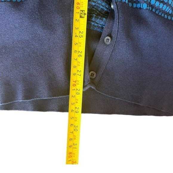 Zara Knit Blue Polka Dot Long Cardigan Womens S - Picture 4 of 4